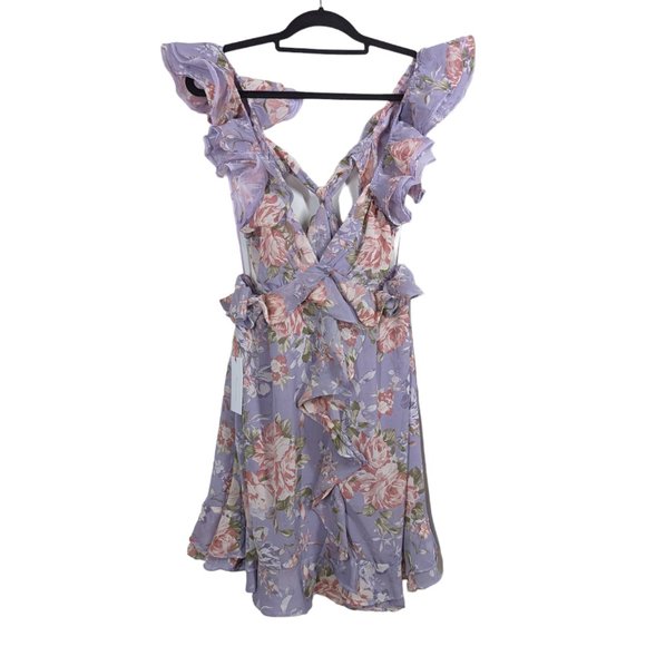 Rosevelt Dresses & Skirts - NWT Rosevelt Purple Floral Ruffle Mini Dress Size 1x Plus Size